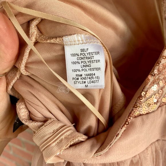 Emprada Rose Gold Gown, homecoming, wedding, Size Medium, NEVER WORN. New w/tags - Picture 5 of 6